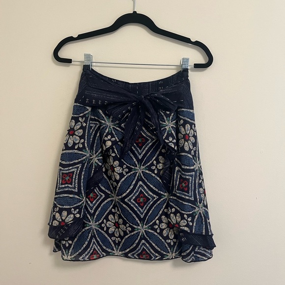 Anna Sui for Anthropologie Front Tie Silk Blend Floral Skirt, 4 - Picture 7 of 11